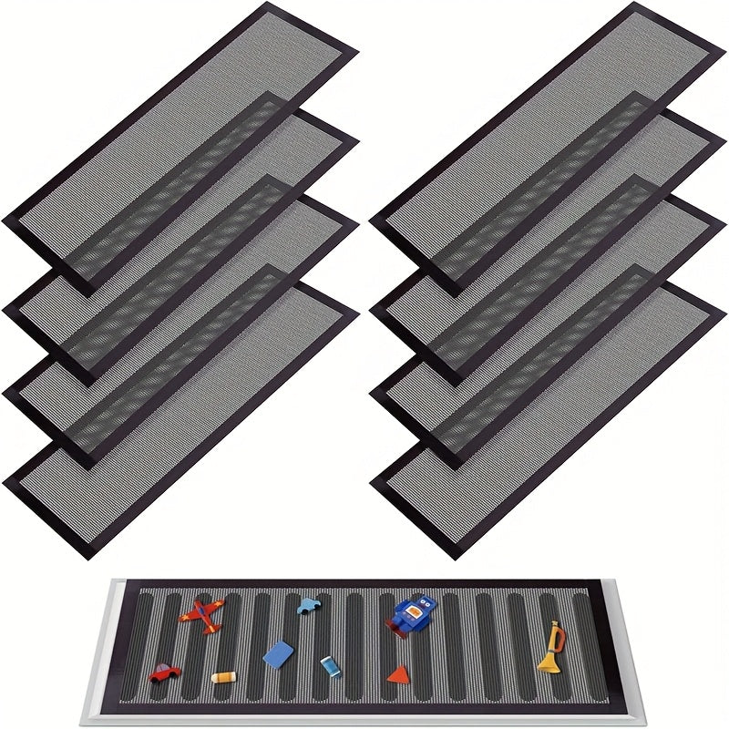 Magnetic Floor Vent Covers 6 Pack, 4x10 Inch Air Vent Filters Mesh Screen Dust Filter, Washable Strong-Hold Vent Register Deflectors for Home HVAC, AC Grilles & RV Vents