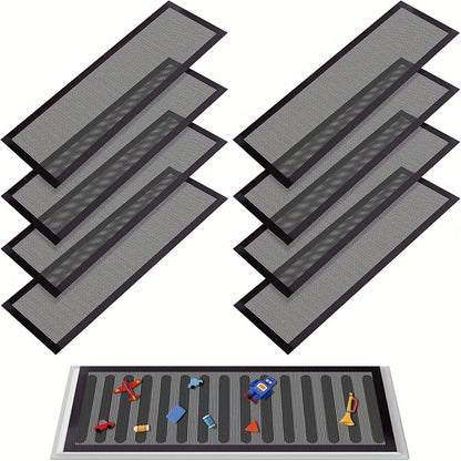Magnetic Floor Vent Covers 6 Pack, 4x10 Inch Air Vent Filters Mesh Screen Dust Filter, Washable Strong-Hold Vent Register Deflectors for Home HVAC, AC Grilles & RV Vents