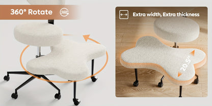 Cross Legged Chair with Wheels Height Adjustable Meditation Chair Ergonomic ADHD Chair for Fidgety Sitters Yoga Lovers PU Leather Velvet Office Home Canada