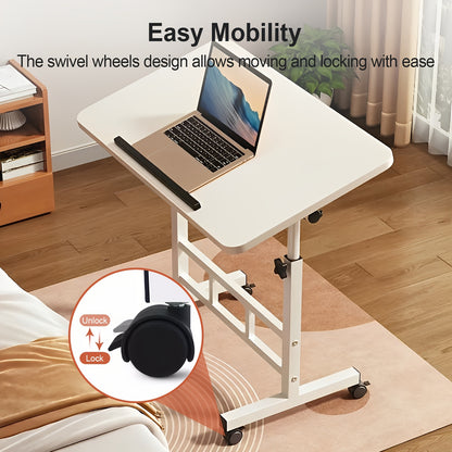 Adjustable Height Folding Desk with 360° Sliding Tabletop Space-Saving Lift Table for Bed Office Dorm Wood Metal Frame Foldable Portable Laptop Desk Black White Canada