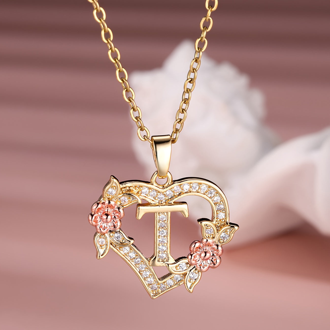 S925 Sterling Silver Heart Pendant Initial Letter Necklace for Women – Moissanite Sparkling, Personalized A-Z Name Jewelry, Birthday & Holiday Gift