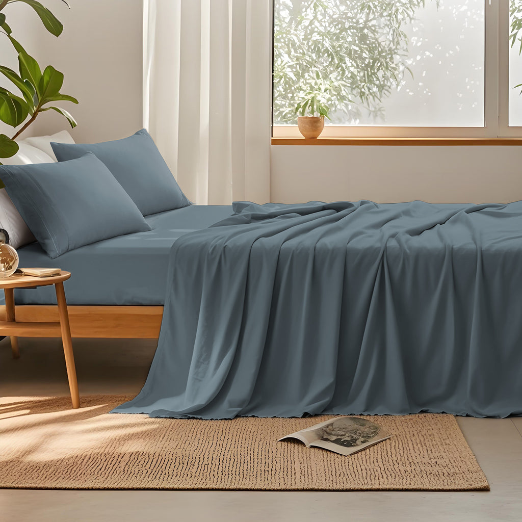 3/4pcs 14 Inch Deep Pocket Sheet Set – Lightweight, Breathable and Cooling – Wrinkle and Fade Resistant, Hotel Luxury–Ideal for Home, Dorms and Cool Summer Nights – Great Fall Winter Gift – Pillowcase, Flat Sheet, Fitted Sheet, Twin Full Queen King
