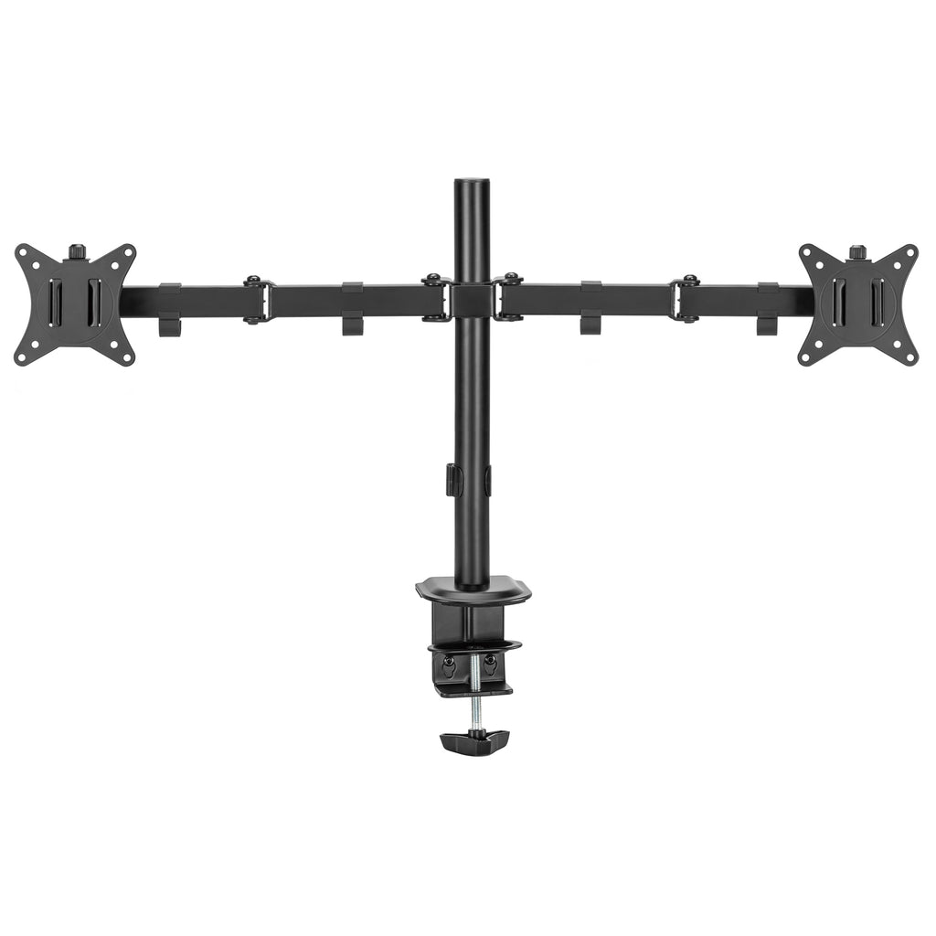 Dual Articulating Monitor Arm with Desk Clamp For 17"-32" Screens - Amer Mounts 2EZCLAMPMK