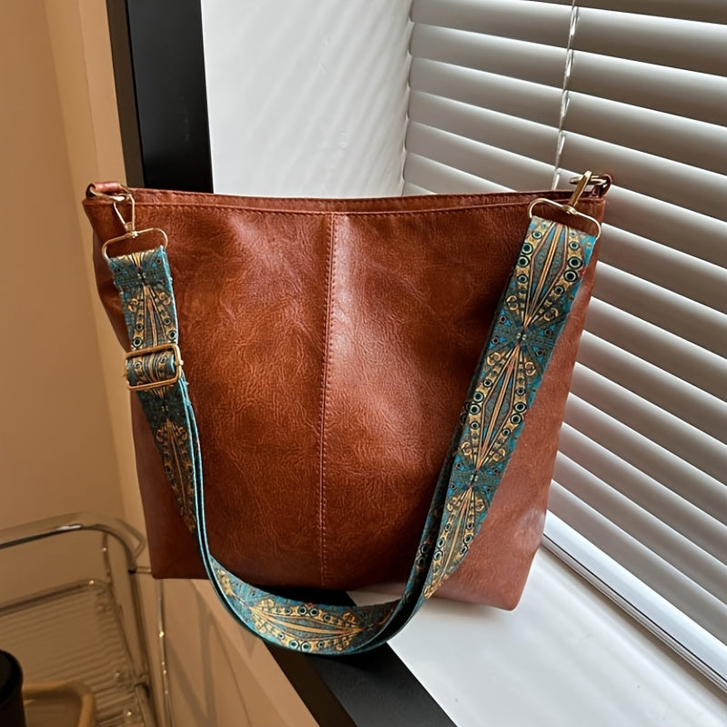 Bohemian Geometric Strap Hobo Bag – Large Capacity Ethnic Crossbody Shoulder Bag for Women | Retro Boho Style Everyday Purse | 9 Colours | Best Birthday, Christmas & Valentine's Day Gift