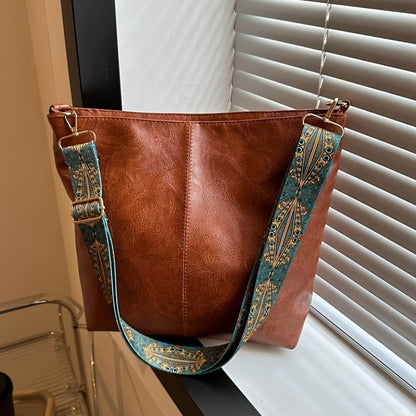 Bohemian Geometric Strap Hobo Bag – Large Capacity Ethnic Crossbody Shoulder Bag for Women | Retro Boho Style Everyday Purse | 9 Colours | Best Birthday, Christmas & Valentine's Day Gift