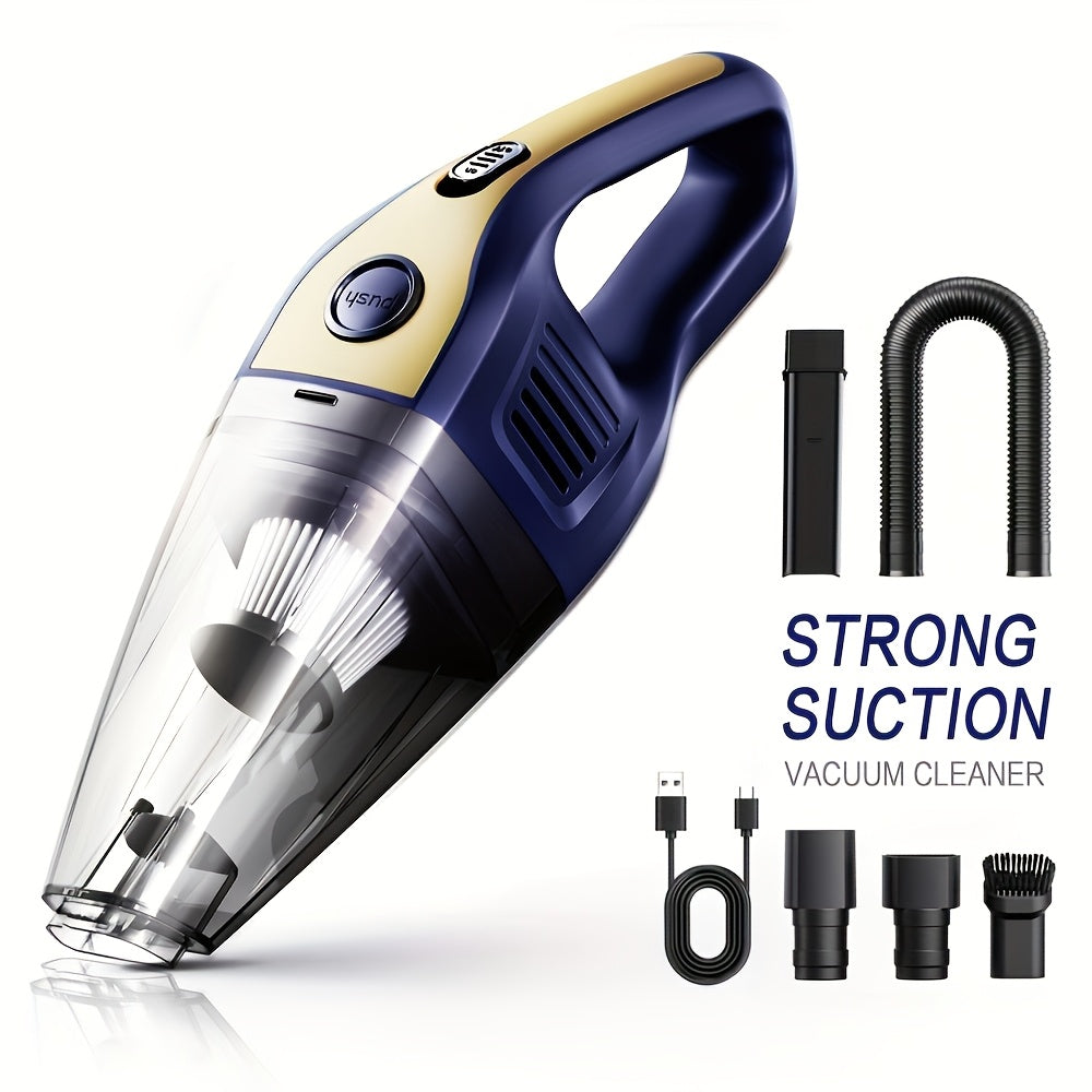 Wireless Handheld Vacuum Cleaner Portable USB Rechargeable Mini Vacuum with Powerful Suction & Multiple Attachments – Car, Home & Office