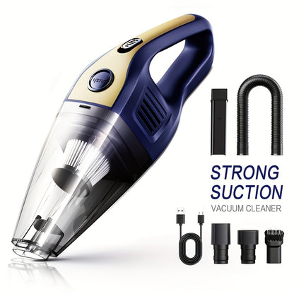 Wireless Handheld Vacuum Cleaner Portable USB Rechargeable Mini Vacuum with Powerful Suction & Multiple Attachments – Car, Home & Office