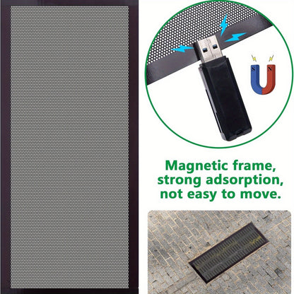 Black Magnetic Vent Covers Set of 6 – 4"x10" Standard Size for Floor Wall and Ceiling Vents, Residential HVAC Air Conditioning and RV Vent Covers, Easy No-Tool Install, Local CA Warehouse