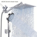 Rainfall Shower Head Combo High Pressure – 11'' Extension Arm, 9 Spray Settings, 180° Adjustable, Anti-Leak Silicone Nozzles, Stainless Steel Hose | Handheld Shower Set in Chrome & Matte Black