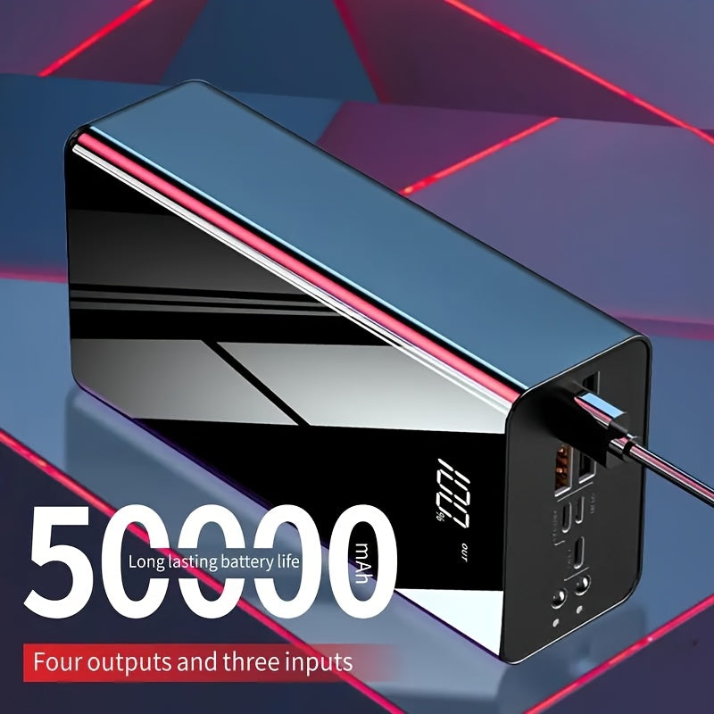 50000mAh Large Capacity Power Bank Fast Charging - 4 USB Ports + Type-C, LED Display, Outdoor Emergency Backup Battery for iPhone Android Samsung iPad Tablet - Canada