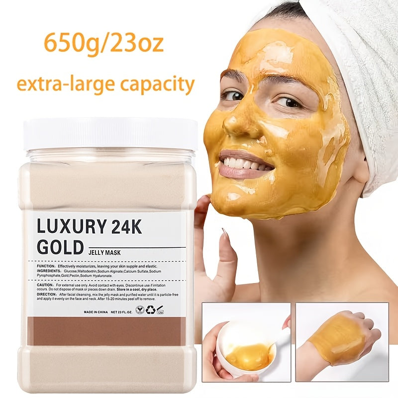 Jelly Mask Powder 650g Super Large – Hyaluronic Acid, Collagen, Vitamin C, Rose & Tea Tree – Moisturizing Firming Facial Mask for Spa & Home Skincare, Perfect Beauty Gift