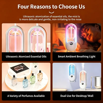 AI Aroma Diffuser with Essential Oils Set – 2026 Model, 5-Level Timed Auto Fragrance, 5 Scents, Refillable, 1-Bottle or 3-Bottle Kit with Machine, Home & Office Air Freshener Gift | ShopVora CA
