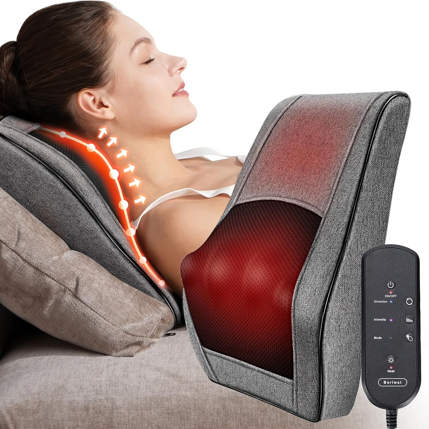 Shiatsu Neck & Shoulder Massager with Heat – Kneading, Rolling & Vibrating for Traps, Back, Legs & Body, Portable for Home, Office & Travel, Gift for Men & Women | ShopVora CA