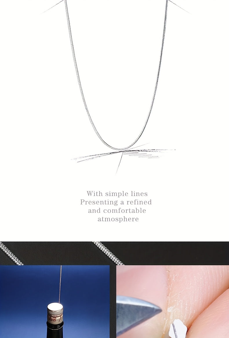925 Sterling Silver Box Chain Necklace for Women - Hypoallergenic Minimalist Design, 16-24 Inch Adjustable Layering Necklace, Eternal Gift for Mother, Wife & Girlfriend