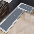 2pcs Non-Slip High Quality Floor Mats Suitable for Kitchen Bathroom Suitable for Home & Commercial Use, Plush Suede Backing with Rubber Base, Oil-Absorbing Quick-Dry Easy Clean Modern Decor Mats Suitable for Restaurant, Living Room, Bathing Areas