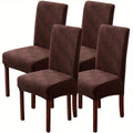 Waterproof Dining Chair Covers 4 or 6 Pack Stretch Jacquard Slipcovers - Removable Washable Chair Protector for Dining Room, Kitchen, Hotel & Restaurant