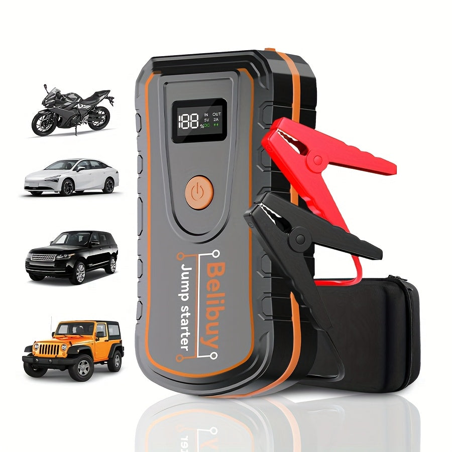 High-Power Car Starter | Advanced Portable Emergency Car Starter-Powerful 6000Mah Rechargeable Battery, USB Charging, Suitable for Vehicles Under 36V, Upgraded Version, Reliable Emergency Power