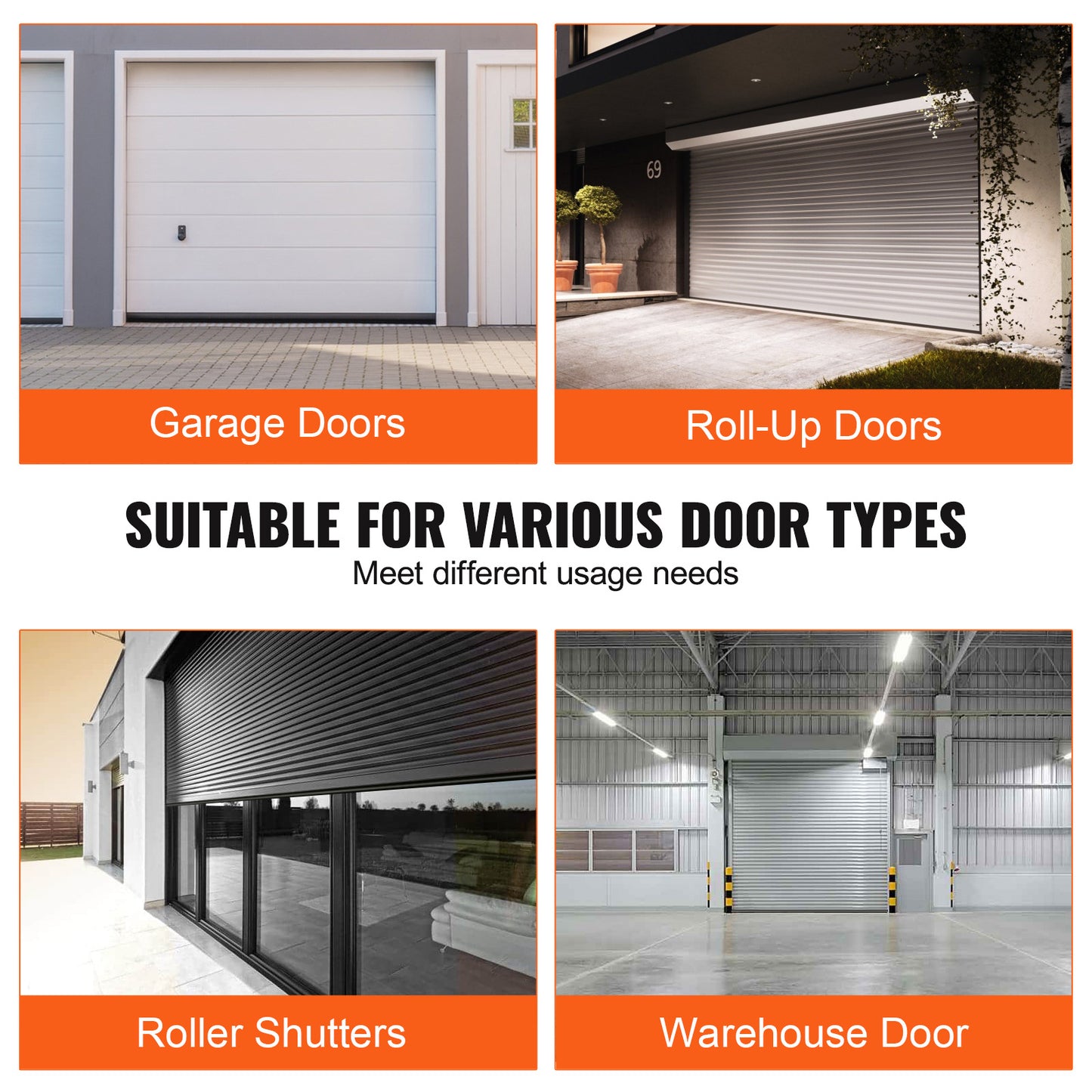 Garage Door Bottom Weather Seal – U-Shape + O-Ring Combo, 10/16/20 ft Weatherproofing Strip, 3-3/4" Wide, 7-Layer Insulation, Blocks Air, Dust & Insects for Garage, Warehouse & Roll-Up Doors