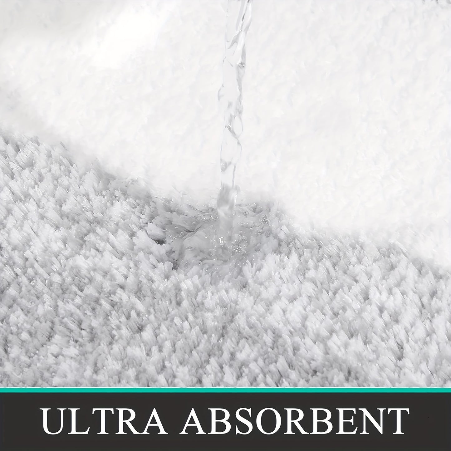 Bathroom Rugs Set 3 Piece Non Slip Ultra Soft Microfiber Bath Mats - Absorbent Plush Bath Rugs with U-Shaped Contour Toilet Mat, Machine Washable