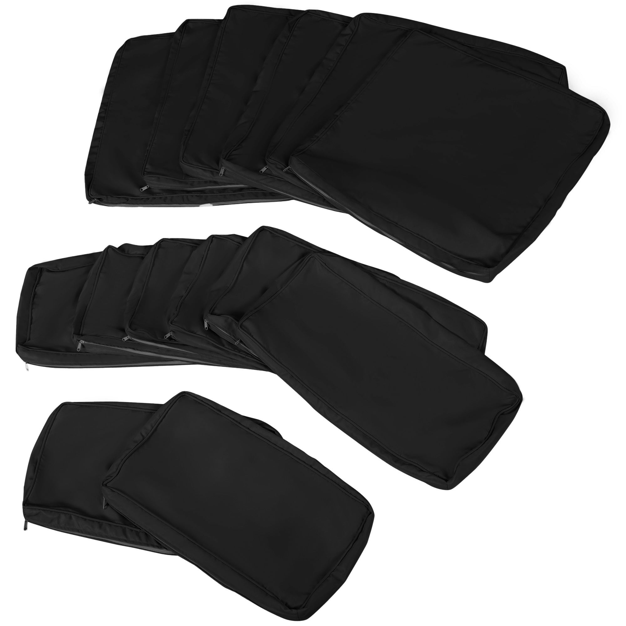 14Pcs Outdoor Cushion Covers, Patio Cushion Covers Replacement for Rattan Sofa Set - No Cushion Included, Navy Blue