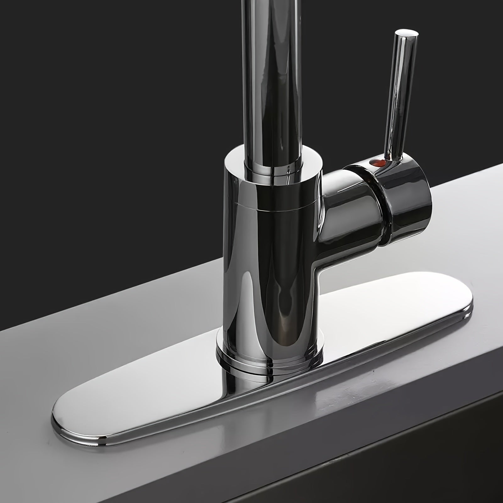 One Kitchen Faucet Featuring a Pull-Down Spray, Single Handle, And High Arc Design Made of Commercial-Grade Stainless Steel with a Brushed Nickel Finish. It Includes a Deck Plate And Is Ideal for Use in Bars, Laundry Rooms, Rvs