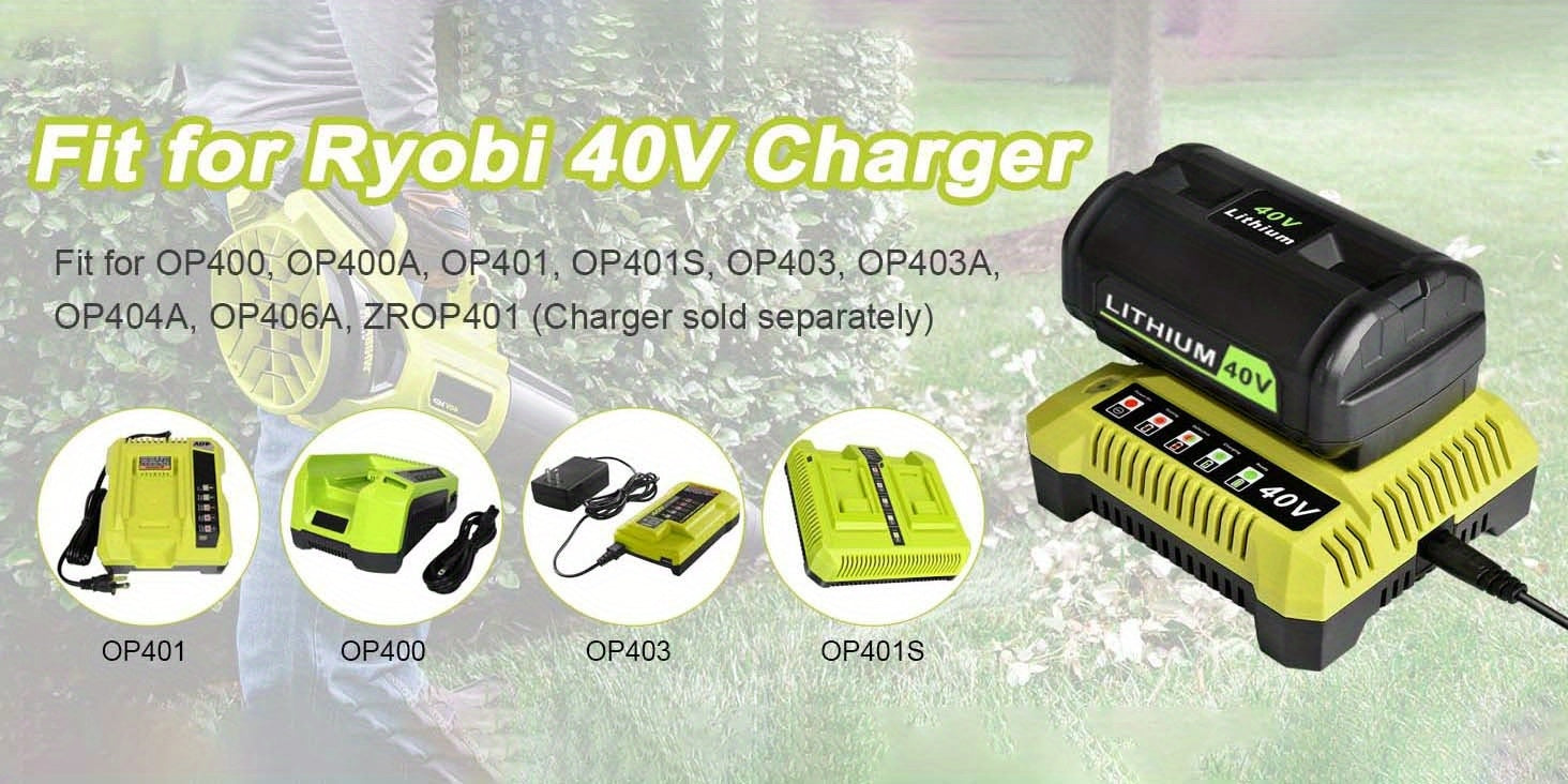 Replacement Lithium Battery for Ryobi 40V Tools, Compatible with Models OP4040, OP4050, And OP4060, Featuring a Capacity of 6.0Ah