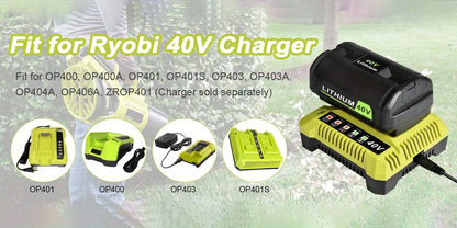 Ryobi 40V Replacement Battery 6.0Ah – Compatible OP4040 OP4050 OP4060 OP4030 OP4026 Series, Lithium-Ion, LED Indicator, Overcharge Protection, 1 or 2 Pack | Canada