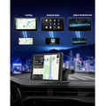 Lamtto Carplay Vehicle Display, a 7-Inch Wireless Portable Device Compatible with Android, Featuring GPS Navigation, Mirror Link, Voice Control, And AUX/FM