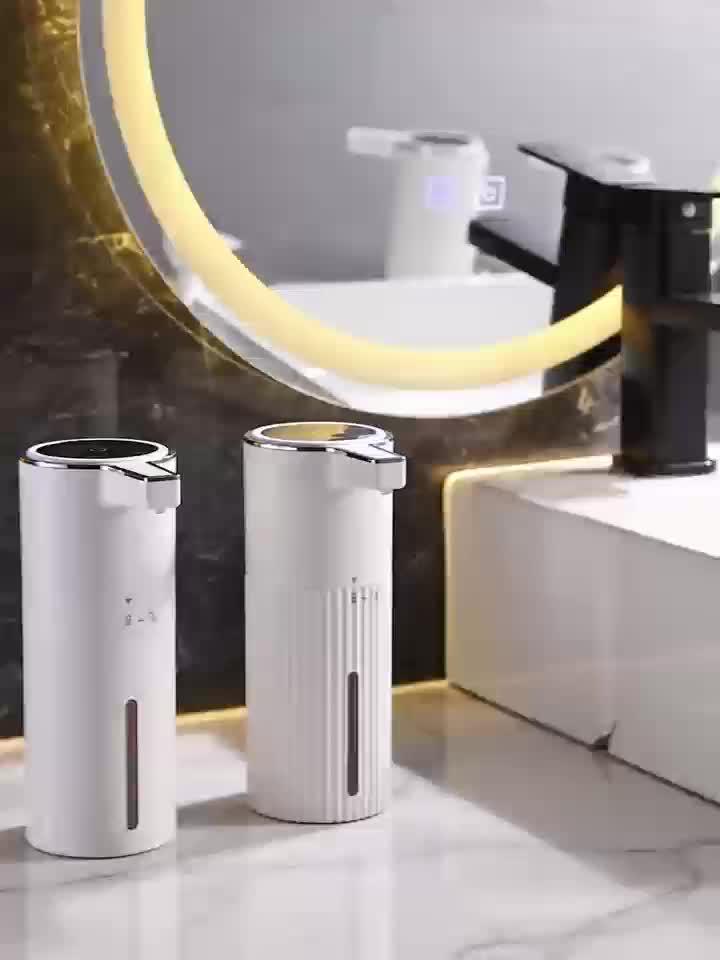 Touchless Automatic Soap Dispenser Infrared Sensor, 1800mAh Rechargeable Battery, 13.5oz Capacity, Liquid & Foam Versions, Vertical Wall Mount – Hands-Free Smart Dispenser for Kitchen & Bathroom