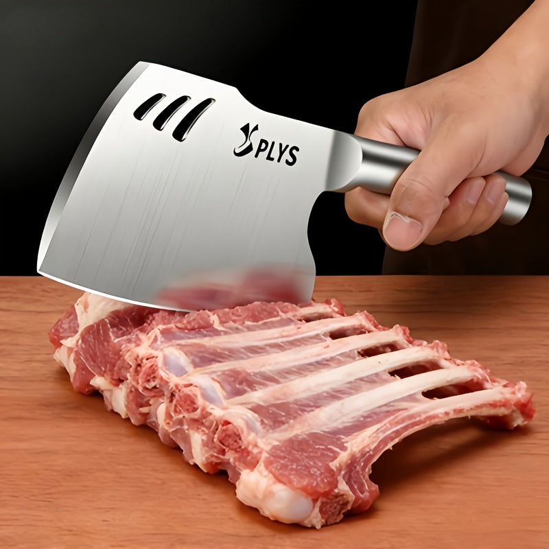 Stainless Steel Meat Cleaver Knife, Heavy Duty Bone Chopper Butcher Knife, Professional Chef Cleaver with Ergonomic Handle, Kitchen & Restaurant Use, Gift for Men & Women