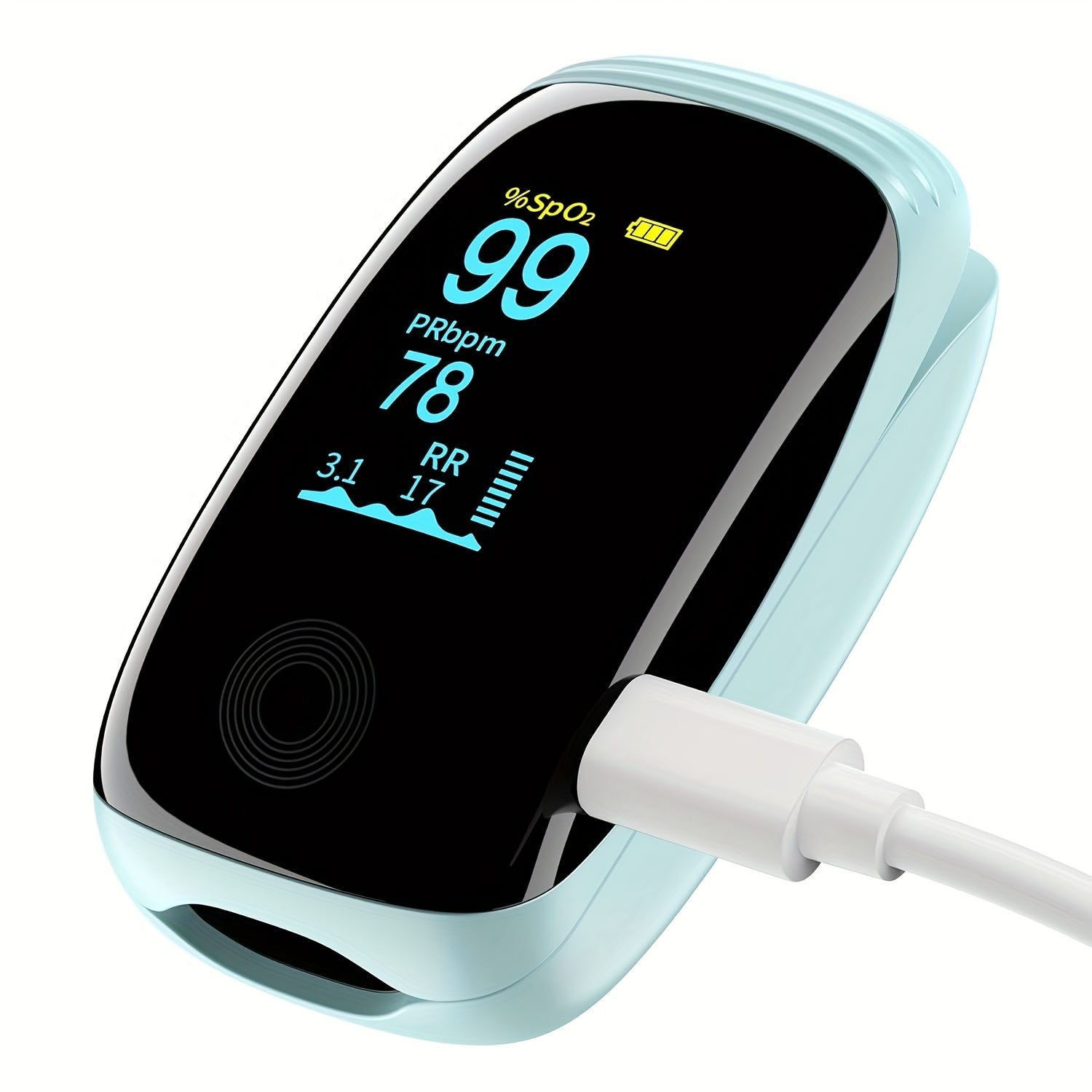 VROVIRE Finger Pulse Oximeter, Fingertip Blood Oxygen Saturation with Pulse Monitor, Oximeter with Lanyard, Pulse Oximeter for Sport And Aviation Use