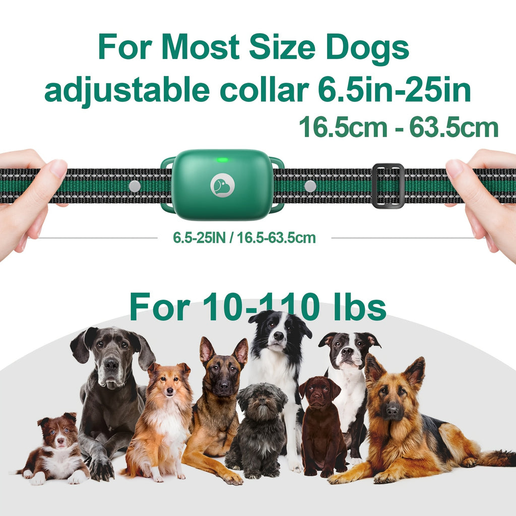 Remote Dog Training Collar with Electric Shock, Vibration & Bark Alarm Suitable for Large/Medium Dogs, Shockproof Collar with Receiver, Training Icons & Modes for Obedience, Tracking, Behavior
