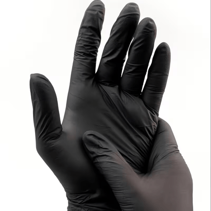 100-Pack Black Nitrile Disposable Gloves – Extra-Thick, Latex-Free | S, M, L, XL | Food Safe for Kitchen, Tattoo, Beauty Salon & Cleaning | Powder-Free Protective Gloves | ShopVora CA