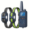 Remote-Controlled Dog Training Collar with a Range of 2600 Feet, Featuring Four Training Modes: Beep, Vibration, Safe Shock, And LED Light, Along with Three Receivers