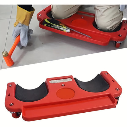 Rolling Knee Pad Platform with Wheels and Built-In Tool Tray, ABS Cushioned Kneeling Pad for Carpenters Flooring Machine Workers Car Repairs, Multi-Function Work Knee Roller