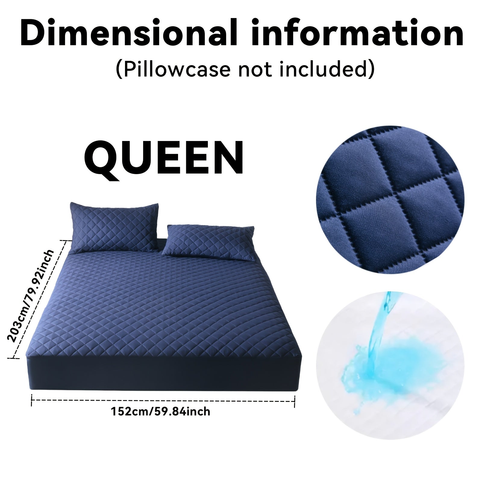Waterproof Mattress Protector Set 2/3pcs, Thick Deep Pocket 9-15" Fitted Sheet & Pillowcase, Soft All-Season Bedding, Machine Washable – Twin Full Queen King, Multiple Colours