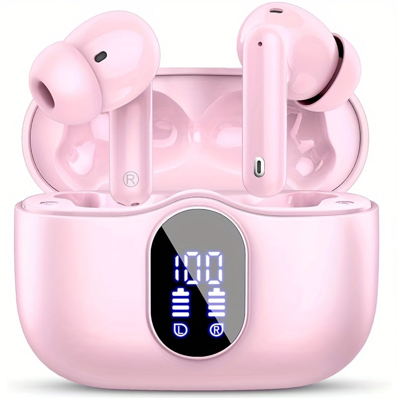 ENC Noise Cancelling Earbuds Bluetooth 5.3 with 36H Playtime LED Charging Case, Rich Bass Sound ENC Microphone Wireless Earphones – Compatible with Android iOS iPhone | Canada