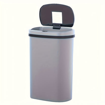 13 Gallon Stainless Steel Touchless Trash Can with Lid - Automatic Motion Sensor Kitchen Garbage Can 50L Anti-Fingerprint Mute Design Waste Bin for Home & Kitchen Organization