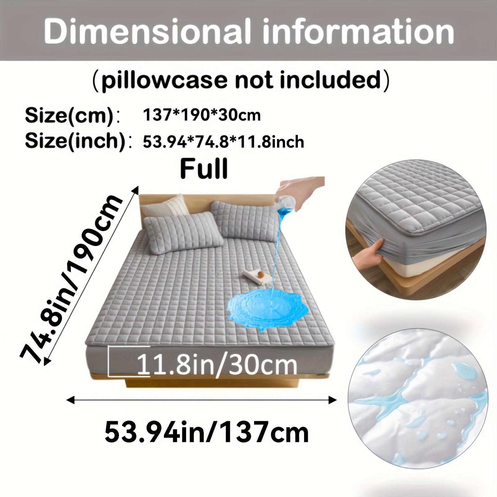 Cooling Waterproof Mattress Cover – Thick Fitted Sheet Style, Multi-Layer Protection, Breathable & Comfortable, Ideal for Bedroom, Guest Room & Hotel, Great Gift for Christmas & Halloween