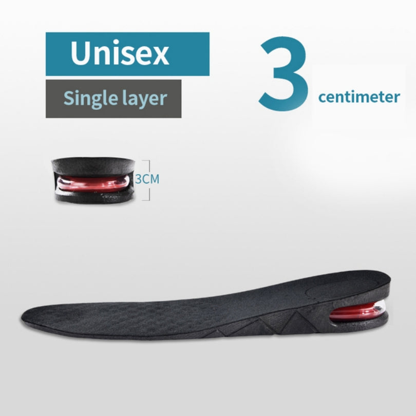 1.18-3.54inch Adjustable Height Invisible Heel Lift Insoles - Air Cushion Technology, Ergonomic Heel Support & Breathable EVA Material for Taller Shoes, Comfortable & Lightweight Foot Pads