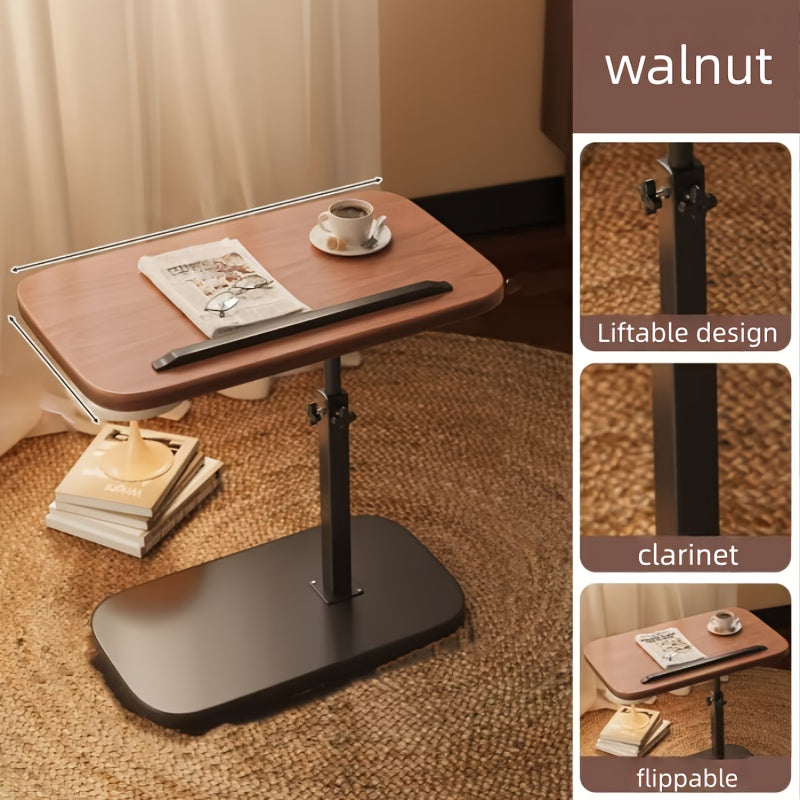 C-Shaped Adjustable Side Table, Foldable Modern Mobile Side Table with Height Adjustment - 360° Rotation, Durable Construction, Suitable for Bedrooms, Living Rooms, Offices