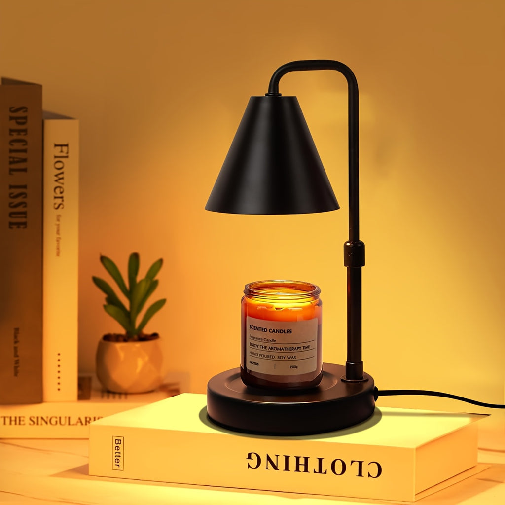 Candle Warmer Lamp, 2 Light Bulbs, Adjustable Height, with Timer Dimmer, Room Decor Wax Melt Warmer for Scented Wax