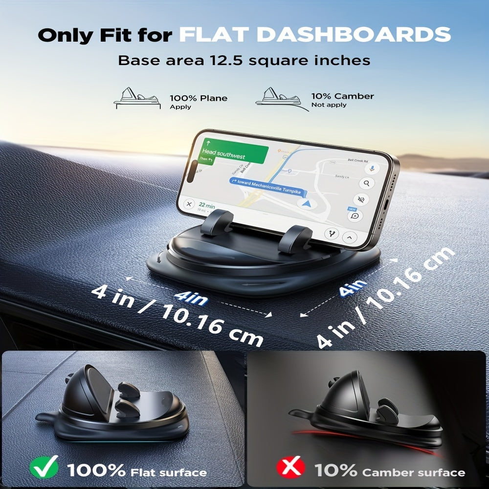 KDEAM Dashboard Car Phone Mount Holder – 360° Rotation, Vertical/Horizontal Viewing, Compatible with Iphone 12 11 XS X 8 7 Pro Max And Android Smartphones – Secure Grip, Phone Holder for Car Dashboard