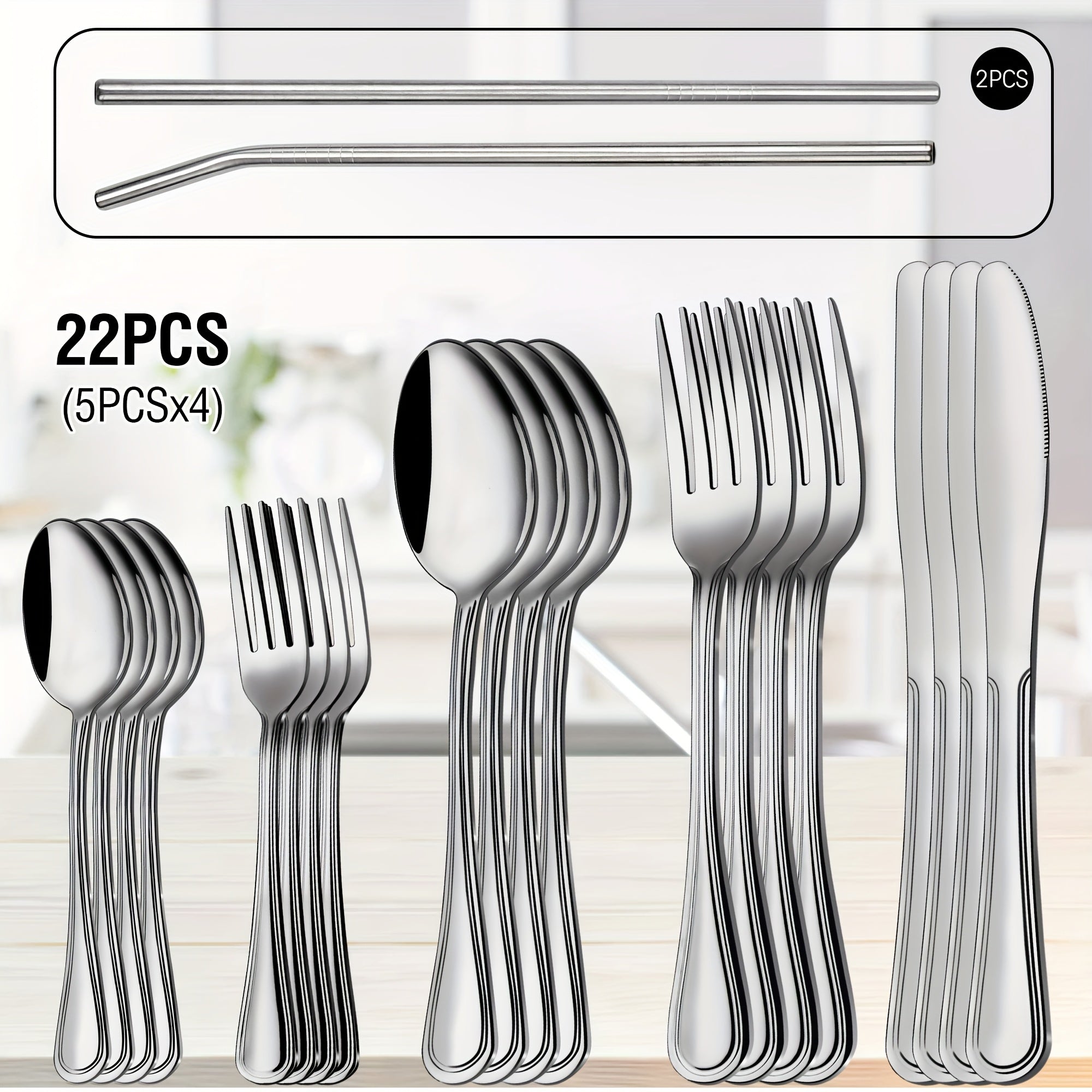 Stainless Steel Cutlery Set Multi-Size 20-120pcs – Mirror Polished Flatware for Home Kitchen Restaurant Hotel, Dishwasher Safe, Perfect for Weddings & Gifts