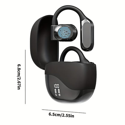 Real-Time AI Translator Earbuds 156 Languages & Accents – OWS Open-Ear 3-in-1 Translation Earbuds, Long Battery Life, Instant Voice Translation for Travel, Business & Study – Black