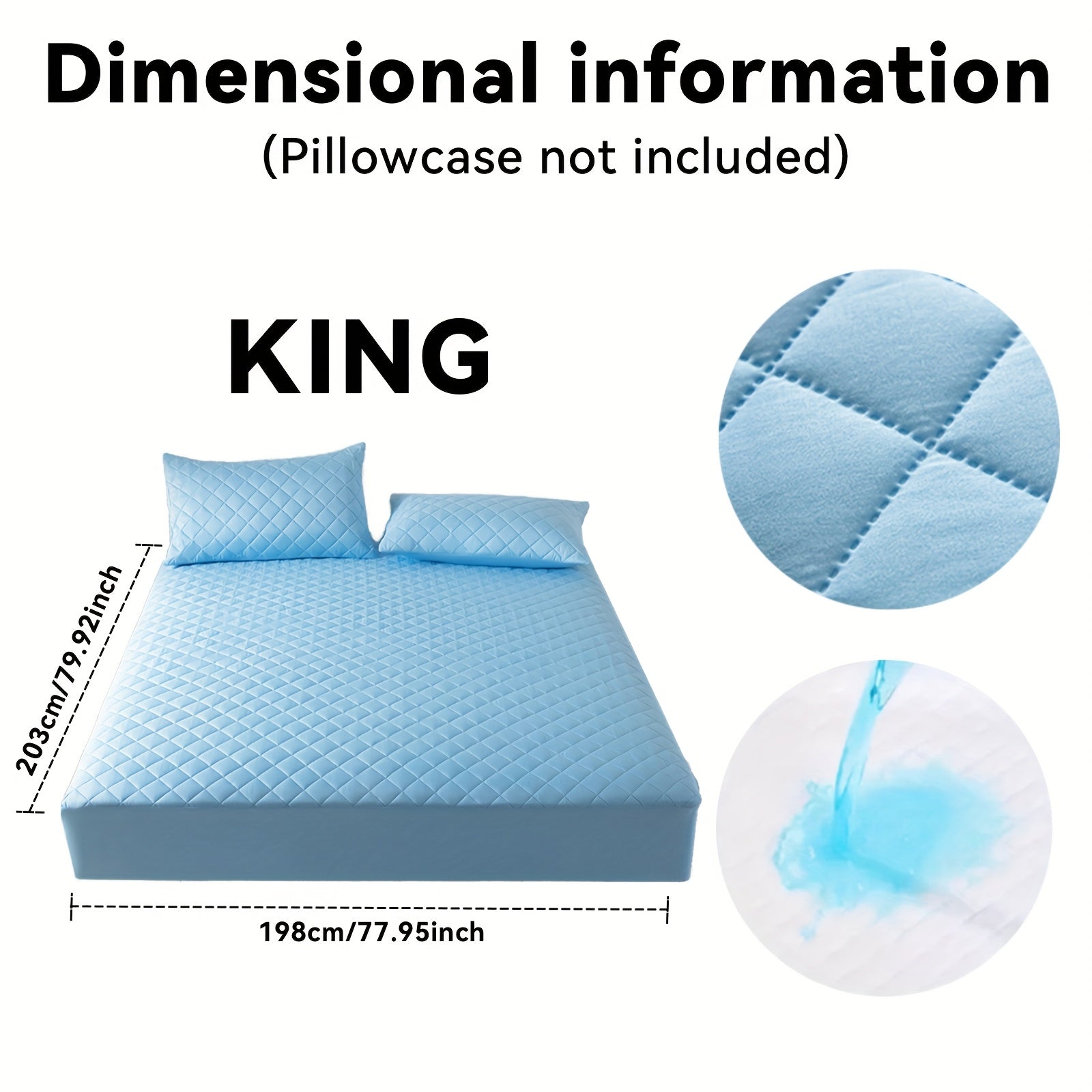 Waterproof Mattress Protector Set 2/3pcs, Thick Deep Pocket 9-15" Fitted Sheet & Pillowcase, Soft All-Season Bedding, Machine Washable – Twin Full Queen King, Multiple Colours