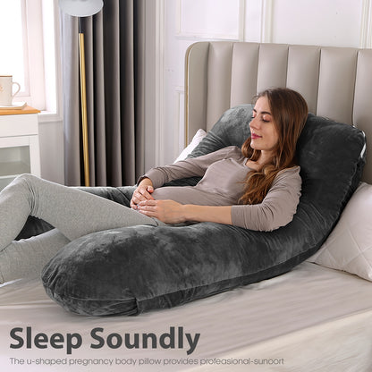 Full Body U-Shaped Maternity Pillow for Pregnant Women – Comfortable Companion & Back Belly Support Pillow, Also Perfect for Pets – Ideal Baby Shower & Holiday Gift for Expectant Mothers
