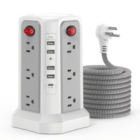 Gray and white braided wire