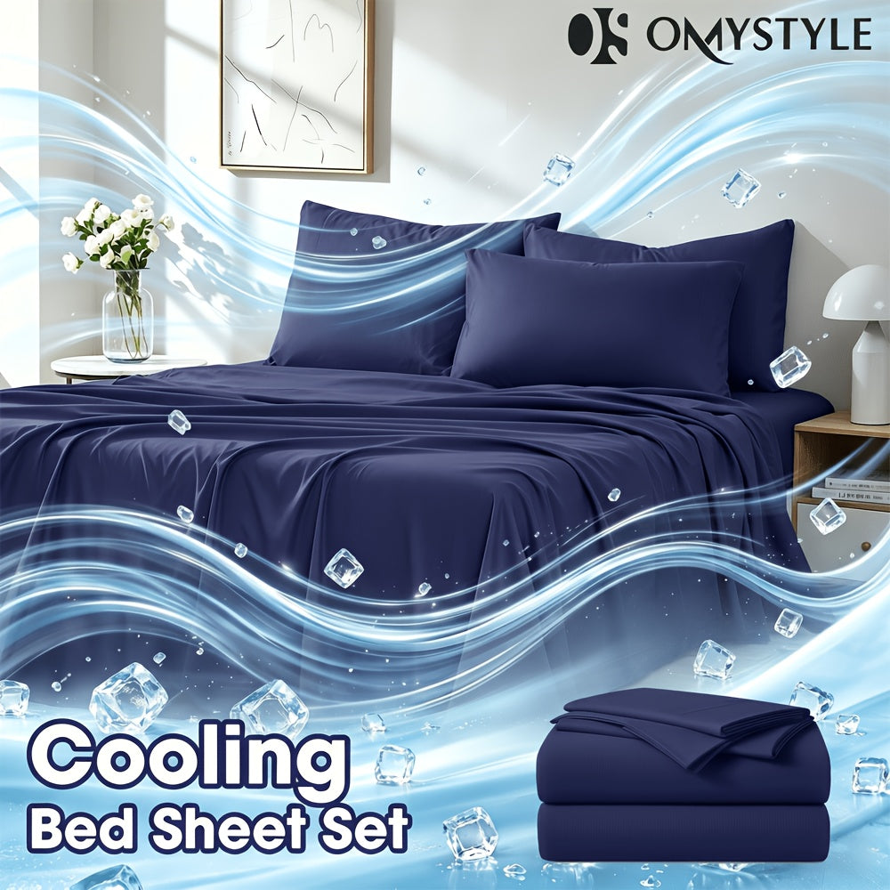 Ice Cooling Bed Sheet Set – Breathable Smooth Sheets for Hot Sleepers, Fitted Sheet Flat Sheet & Pillowcases, Twin Full Queen King, 10 Colours – ShopVora CA