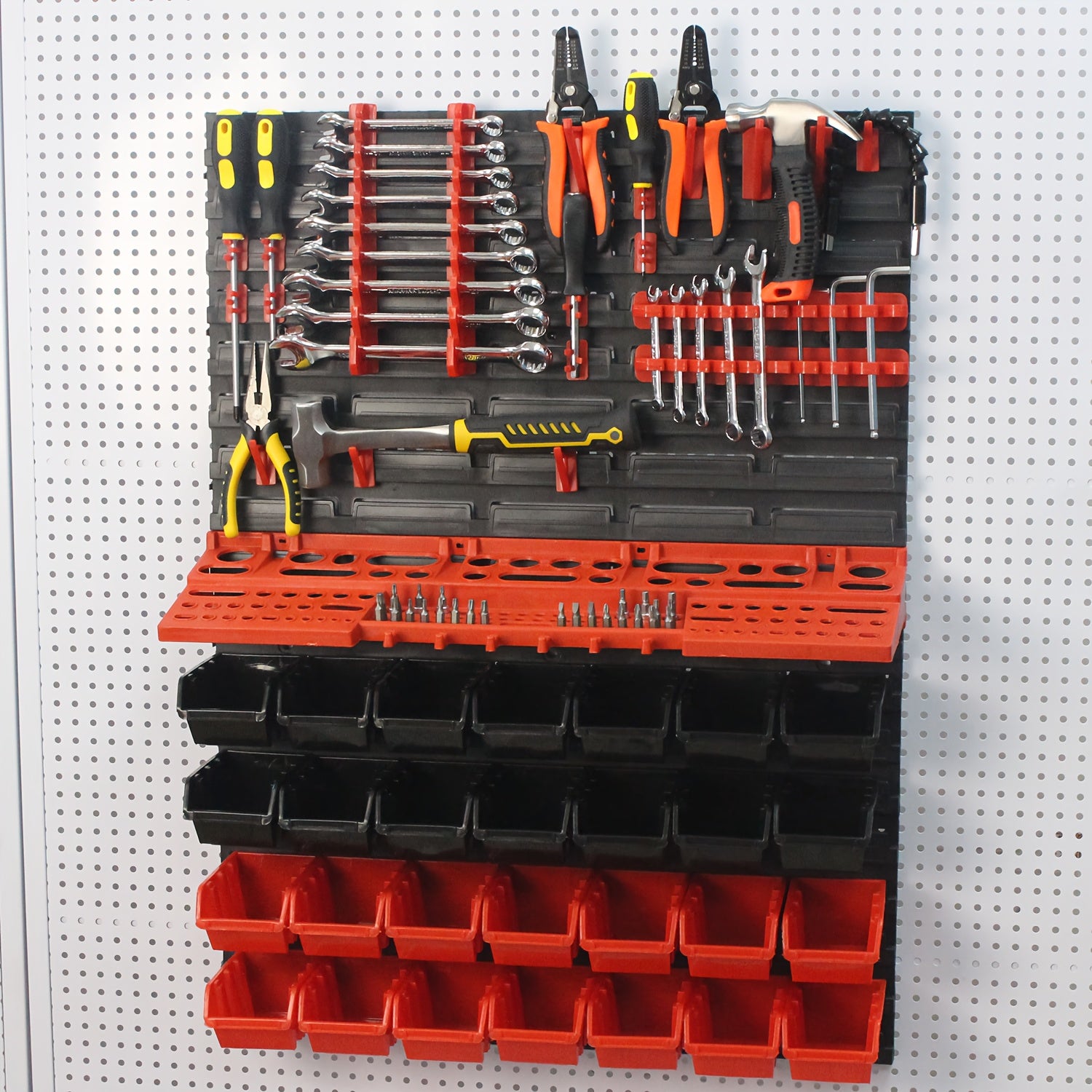 Screwdriver & Wrench Tool Organizer Set 30 39 49 98 Pcs – Storage Rack for Screws, Nuts, Nails & Small Hardware, Home Garage Workshop Studio, Father's Day Gift for Men